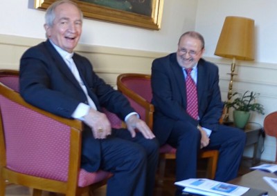 Exposé de S.E. Mgr. Silvano Tomasi sur la diplomatie du Saint-Siège à la Résidence universitaire de Champel à Genève le 7 nov. 2015